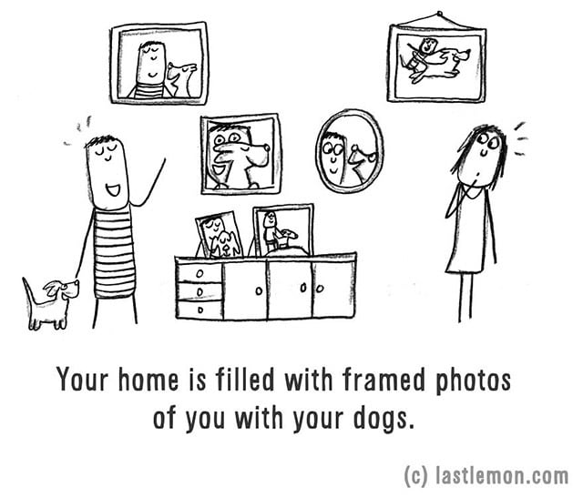 Your home is filled with framed photos of you with your dog