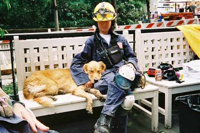 Bretagne was only two years old - 9/11 was her first rescue mission