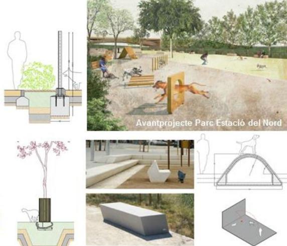 Graphic designs for dog parks and recreation areas in Barcelona