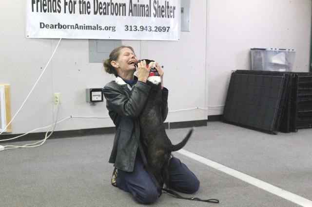 The reunion - Zeus showered his mama with dog kisses