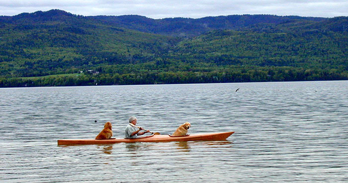 Susie, Ginger and David Bahnson on the water